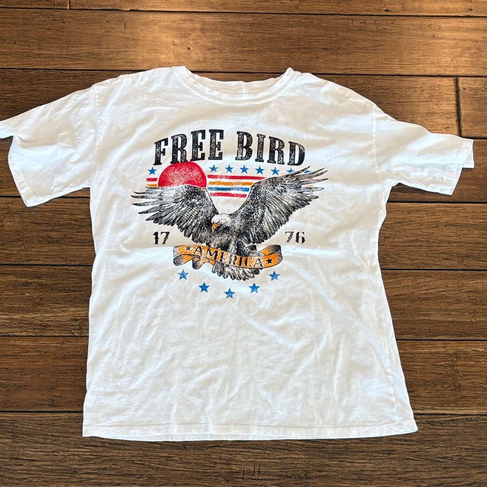 Free Bird White Eagle Graphic Tee